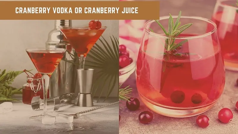 Cranberry Vodka or Cranberry Juice