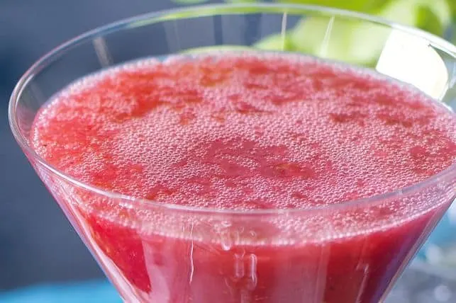 Frozen Strawberry and Vanilla Vodka Martini