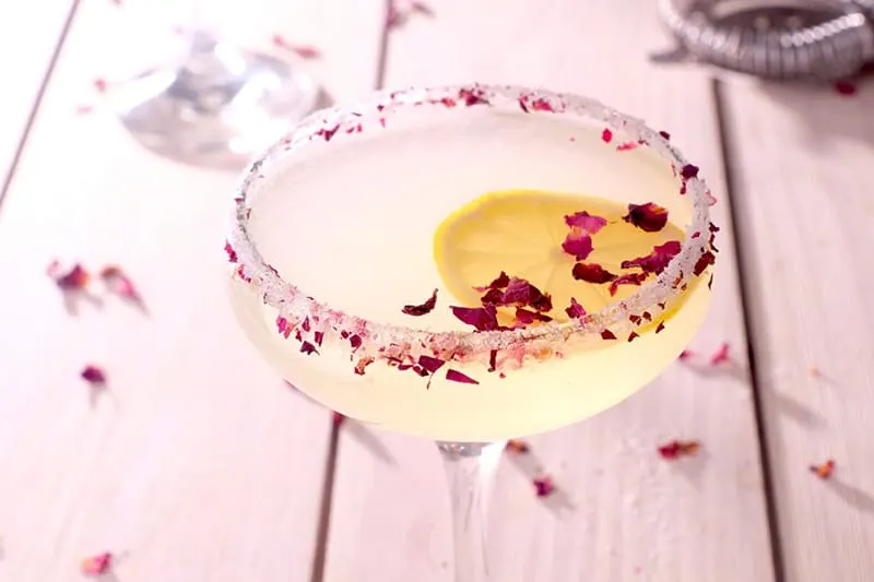 Rosewater Lemon Drop Martini