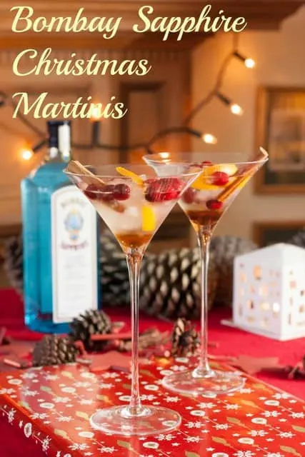 Bombay Sapphire Christmas Martinis