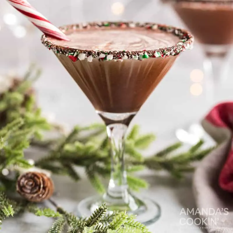 Chocolate Peppermint Martini by Amanda’s Cookin’