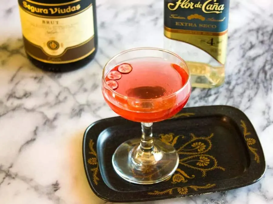 Spiced Cranberry Rum Fizz by Serious Eats