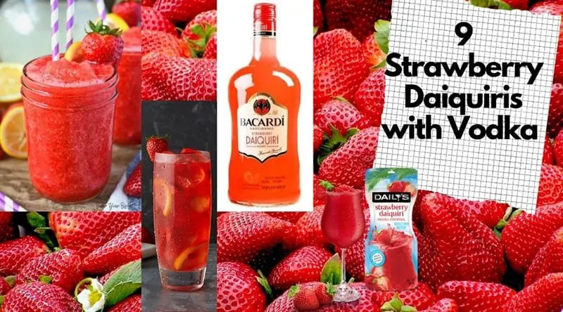 9 Strawberry Daiquiris with Vodka