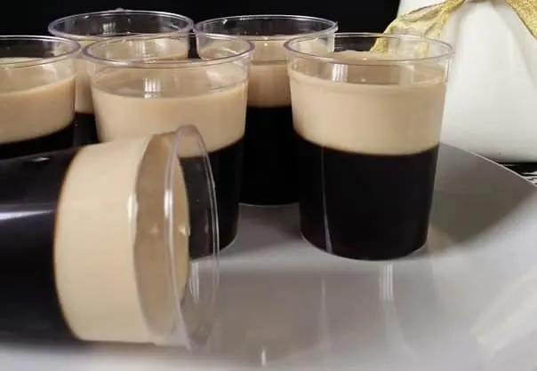 Baby Guinness Irish Coffee Jell-O Shots by Feast + West
