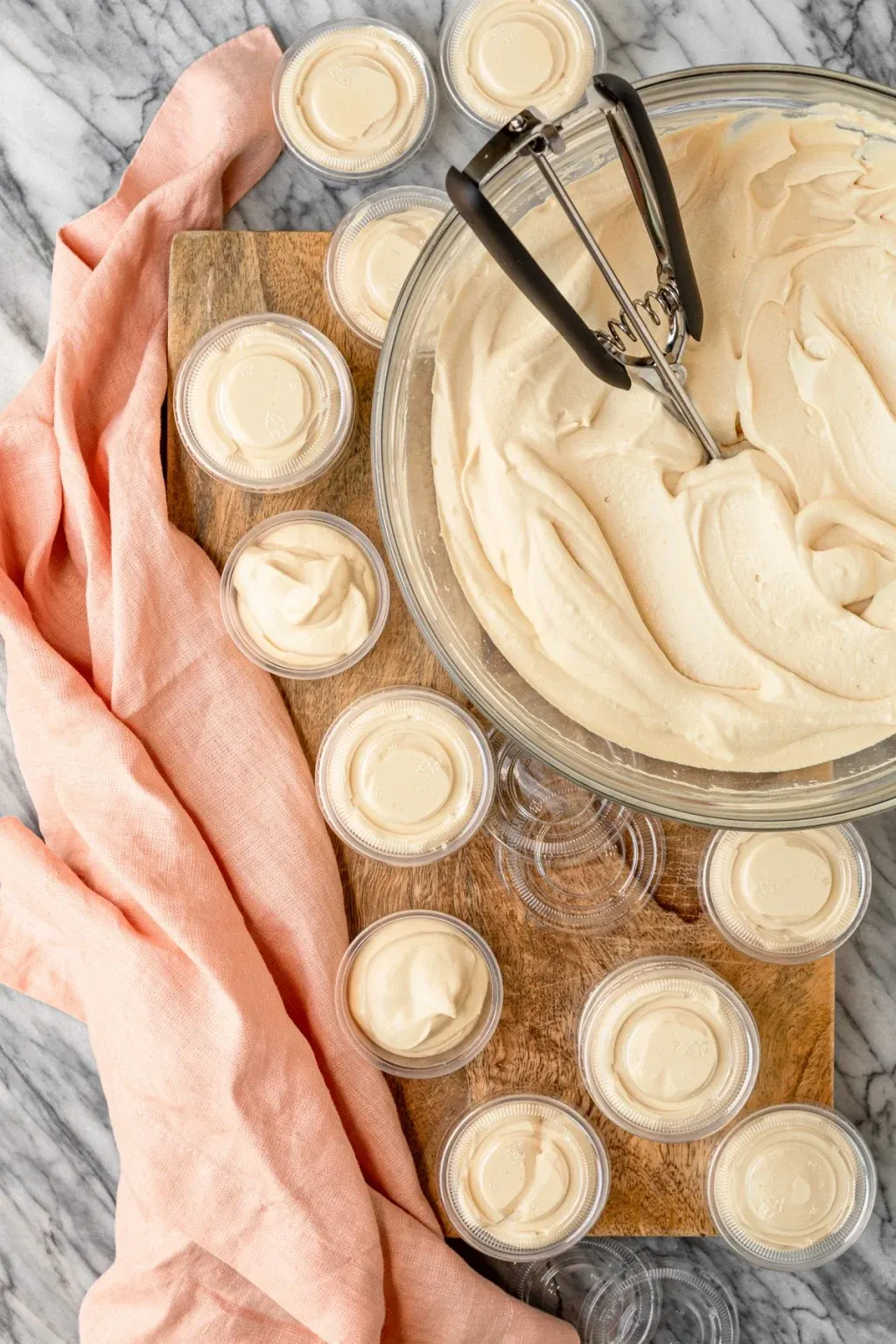 Creamy Frozen White Russian Pudding Shots