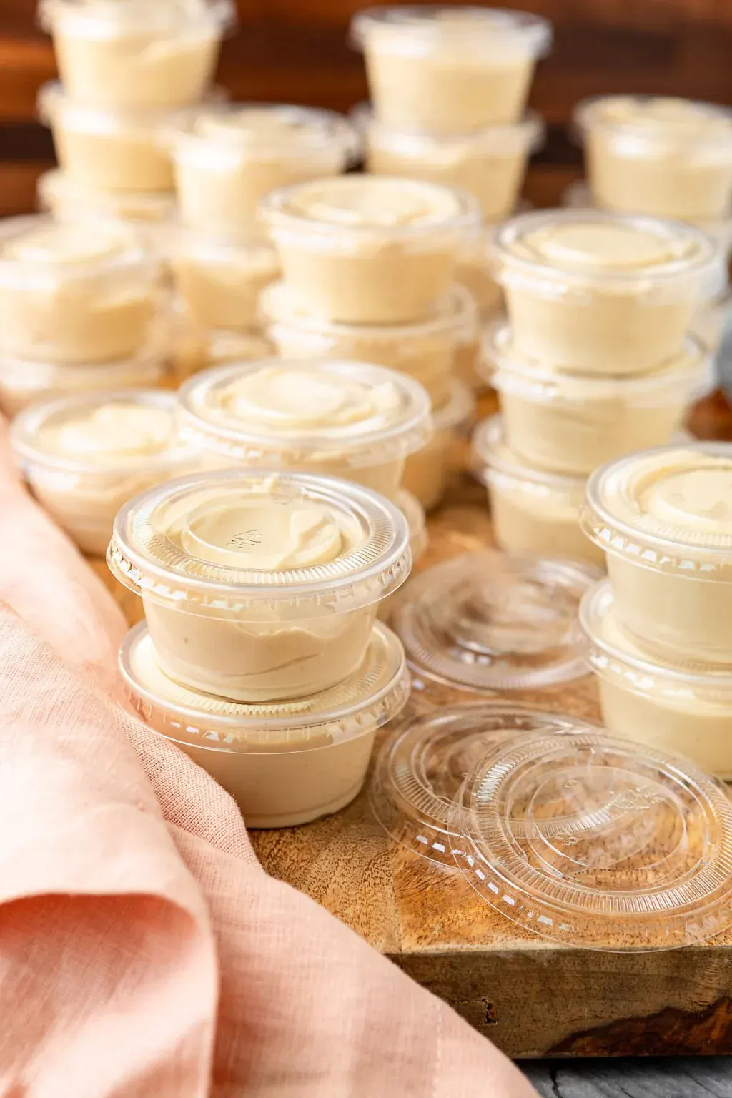 Creamy Frozen White Russian Pudding Shots