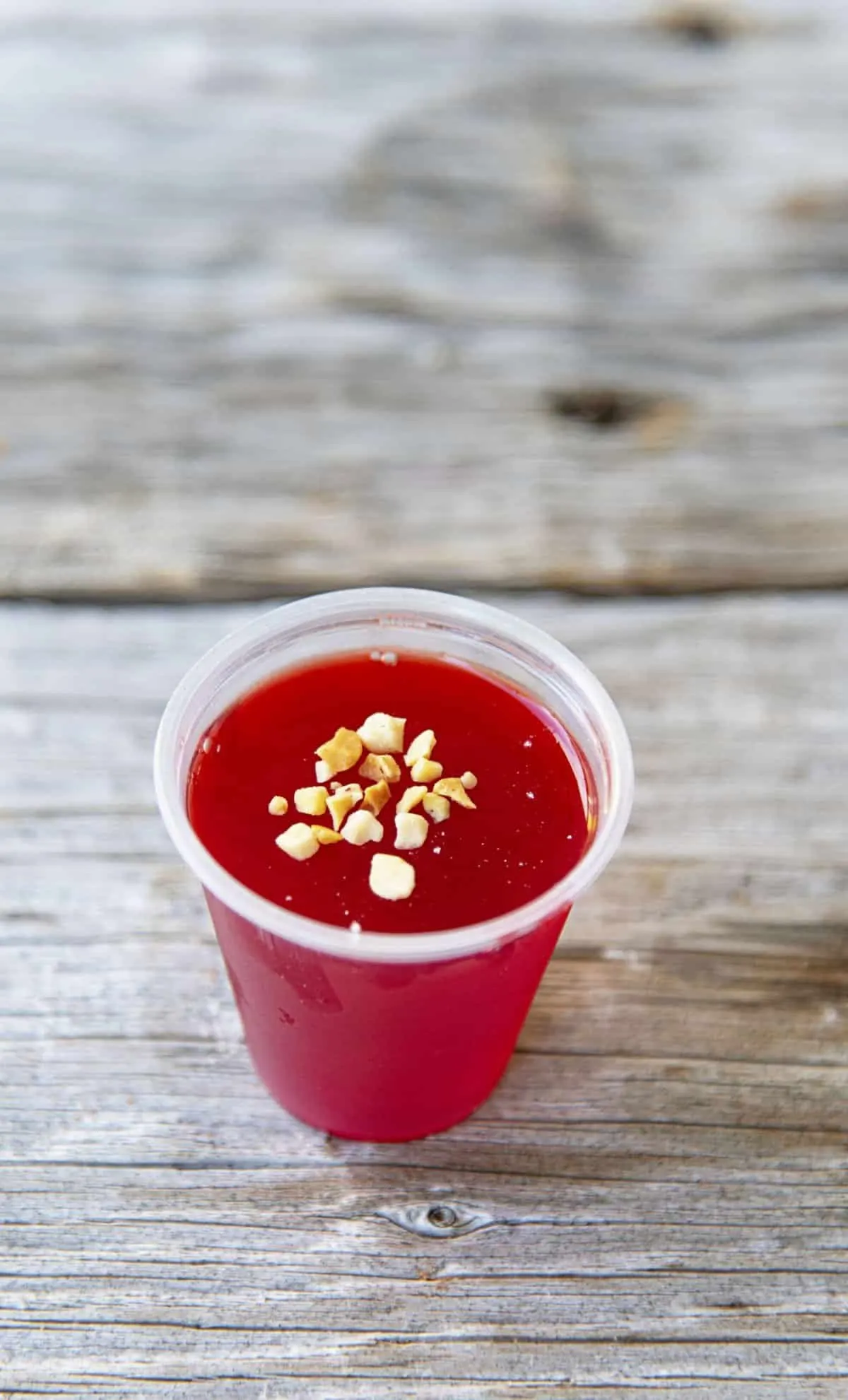 Peanut Butter Raspberry Jello Shots
