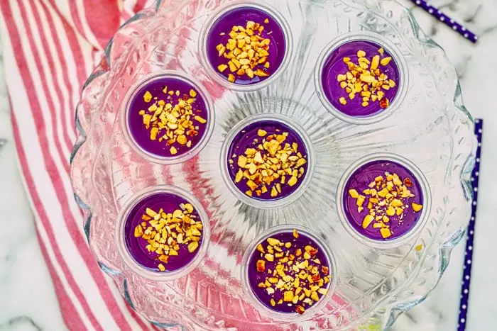 Purple Peanut Butter and Jelly Jello Shots