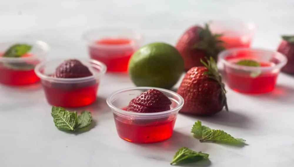 Very Berry Strawberry Daiquiri Jello Shots