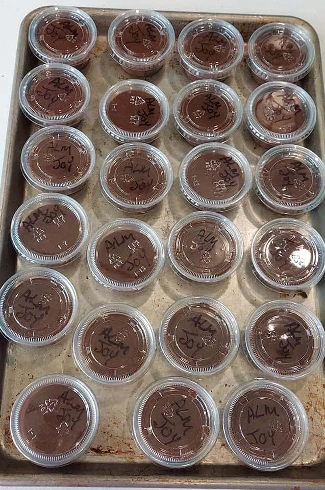 Almond Joy Kahlua Pudding Shots