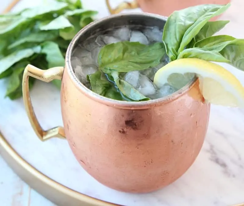 Peach Basil Moscow Mule