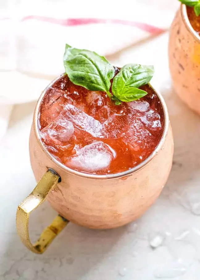 Strawberry Basil Moscow Mule