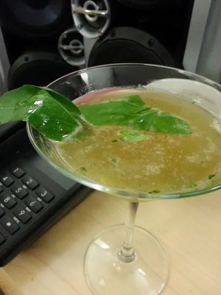 Bourbon and Basil Sidecar