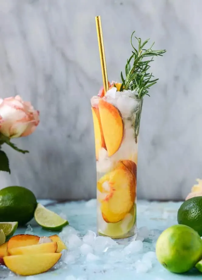 Fresh Peach Gin & Tonic