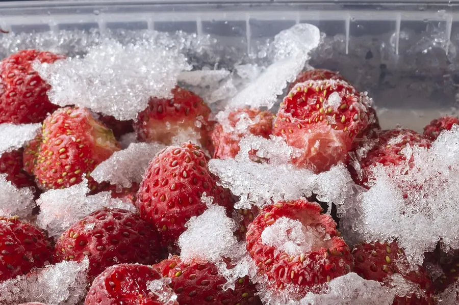 Frozen strawberries