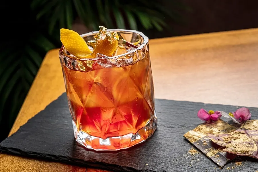 Making an Old Fashioned Cocktail