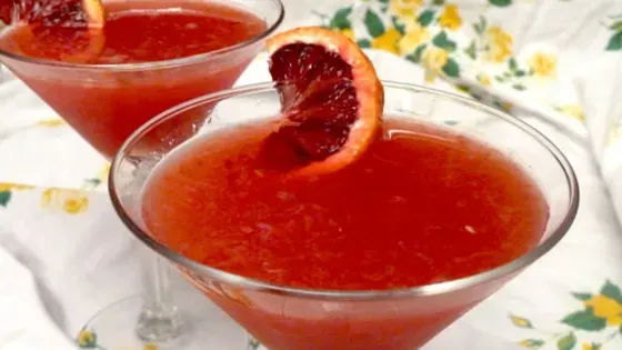 Blood Orange Halloween Martini
