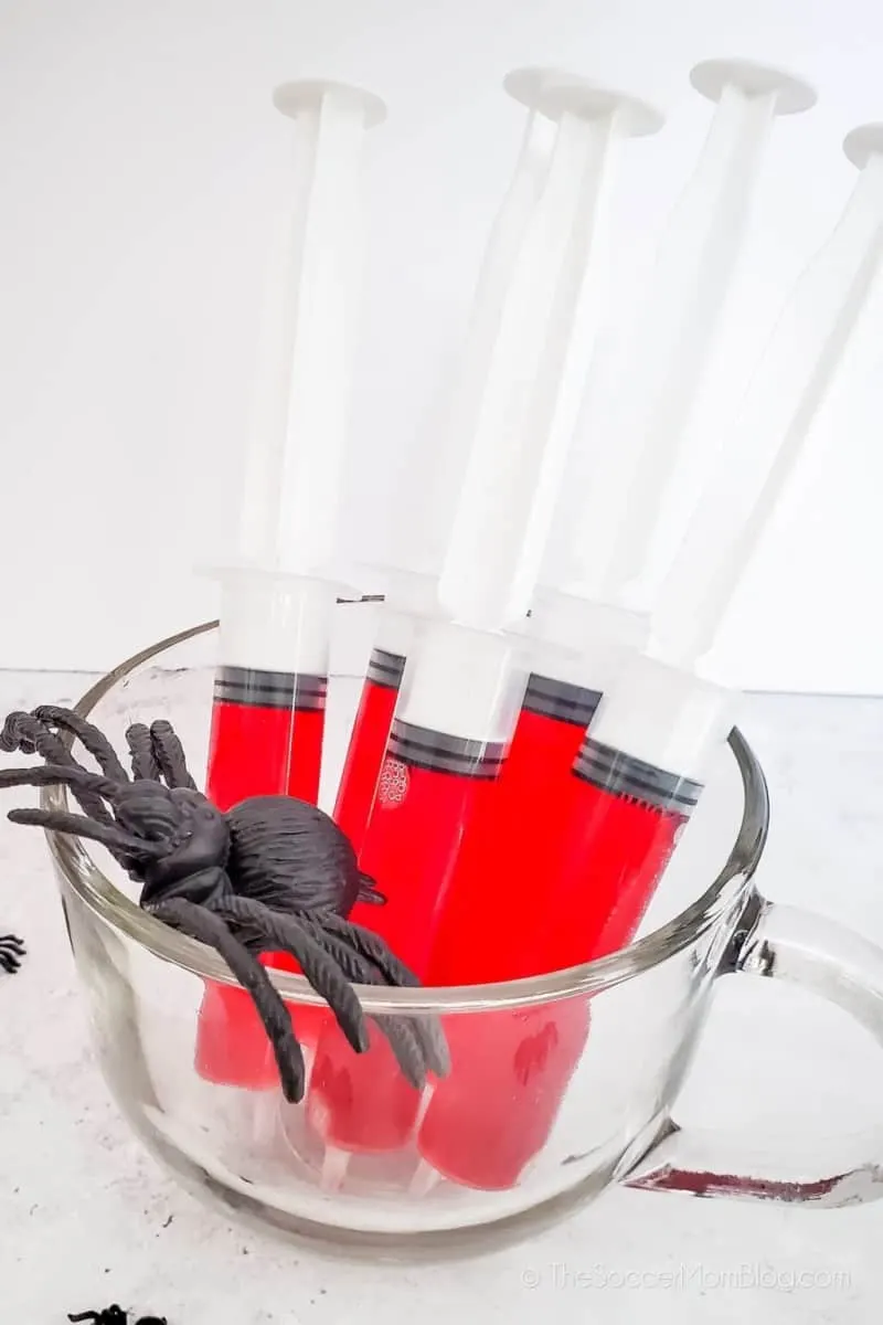 Bloody Halloween Jello Shots Syringes