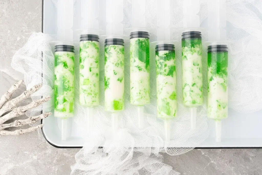 Ectoplasm Syringe Vodka Jello Shots