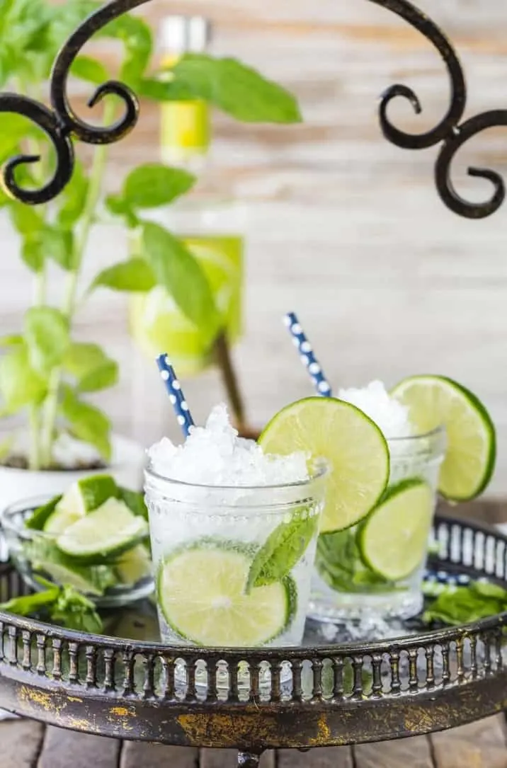 Italian Mojitos (Basil & Lime)