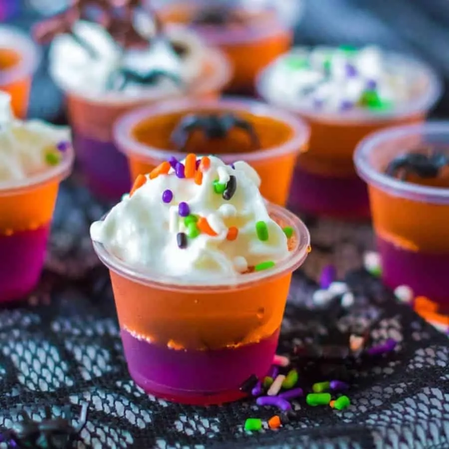 Layered Halloween Jello Shots