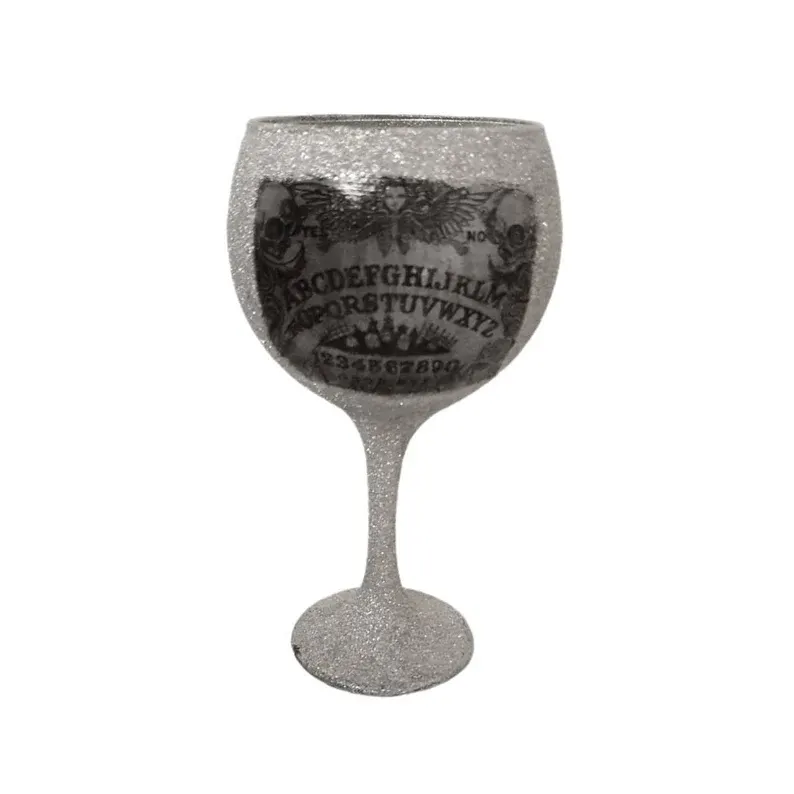 Ouija Board Glitter Wine Glass