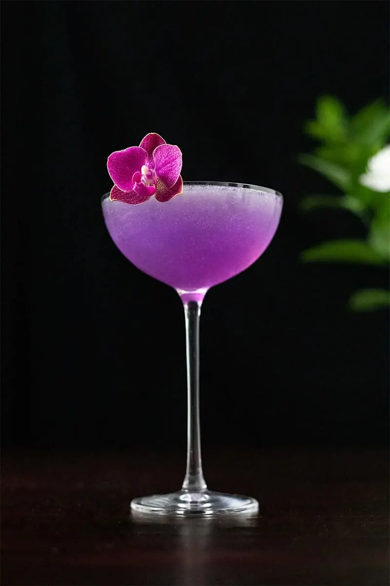 Peach Violet Empress Gin Sour