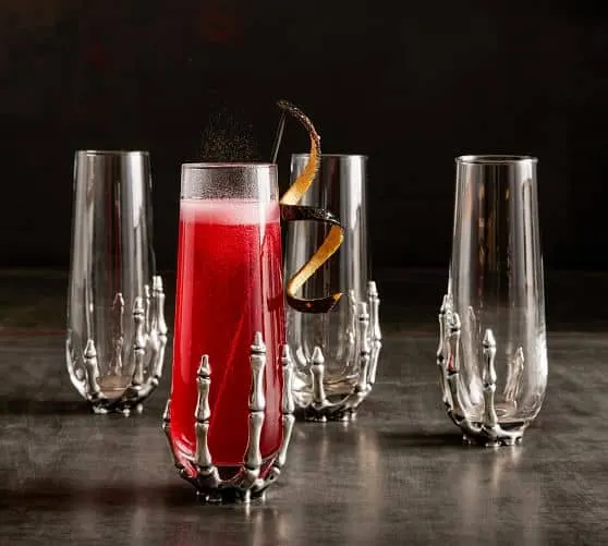 Skeleton Hand Stemless Champagne Flute