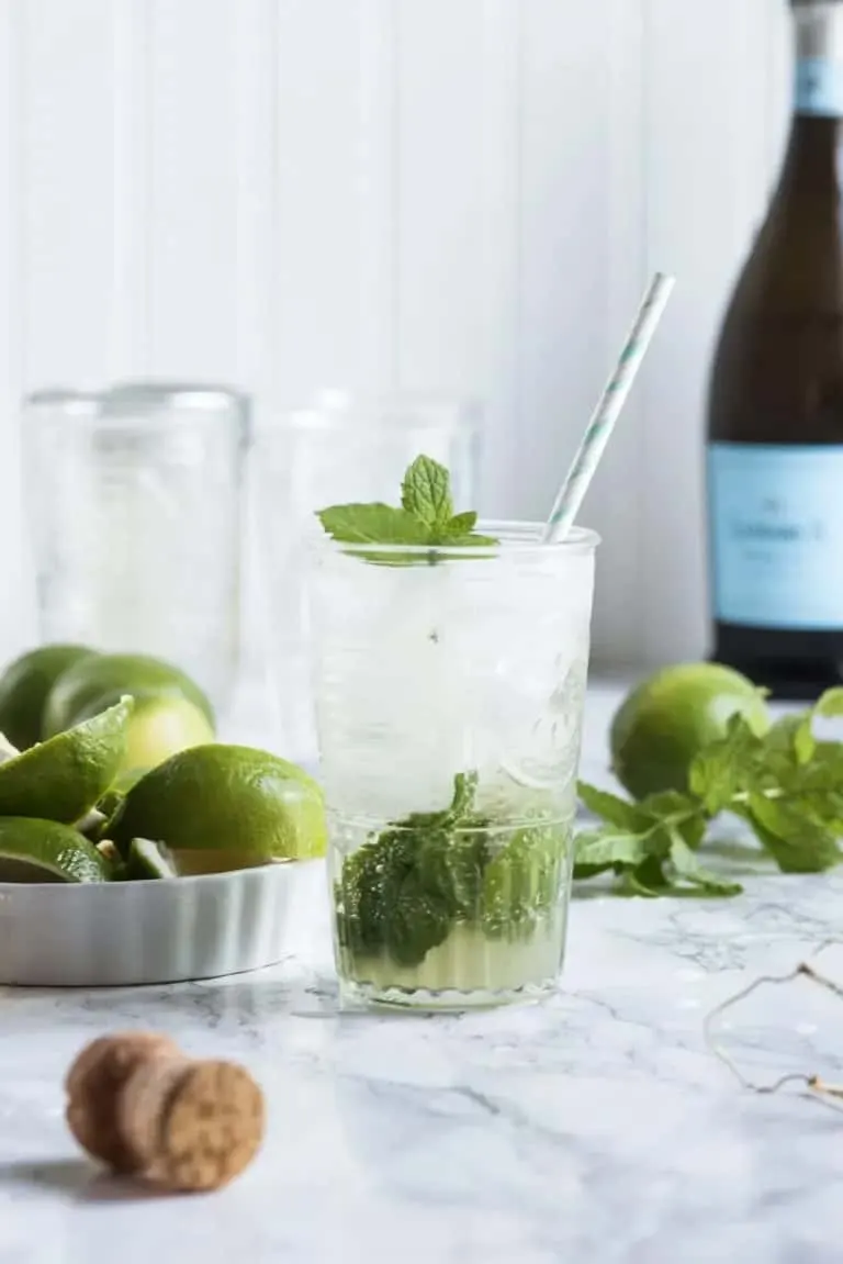 Summery Champagne Mojitos