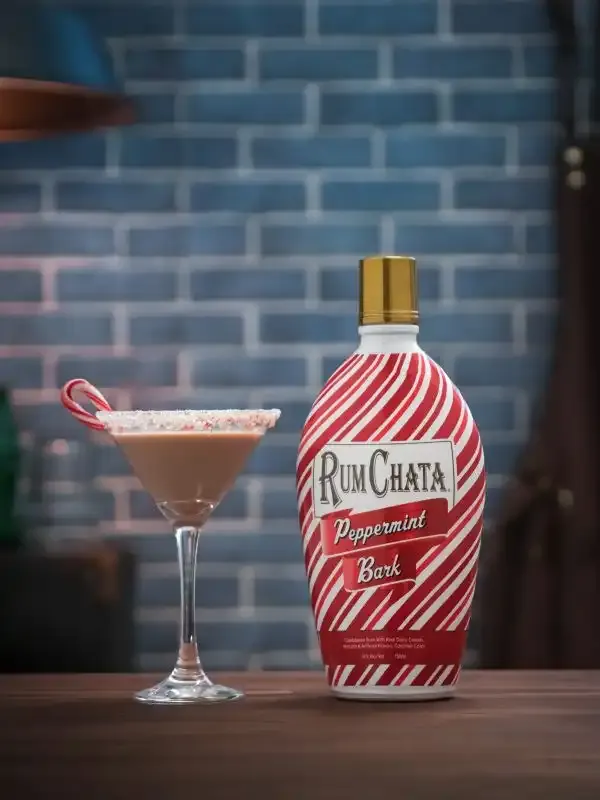 Rum Chata Peppermint Bark Martini