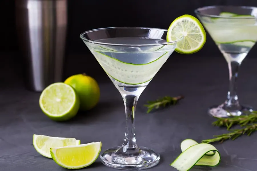 10 Short Stemmed Martini Glasses