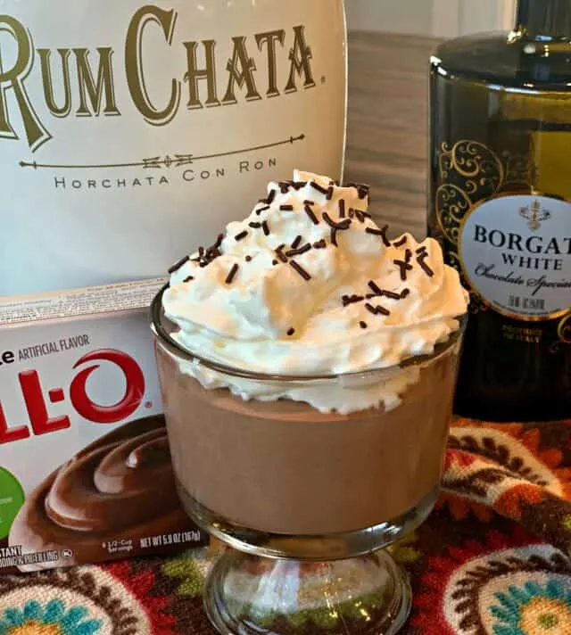 Boozy RumChata Chocolate Pudding Shots