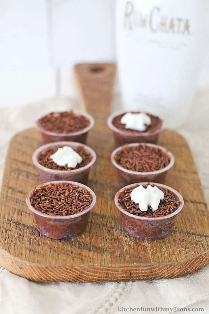 Chocolate Rumchata Pudding Shots