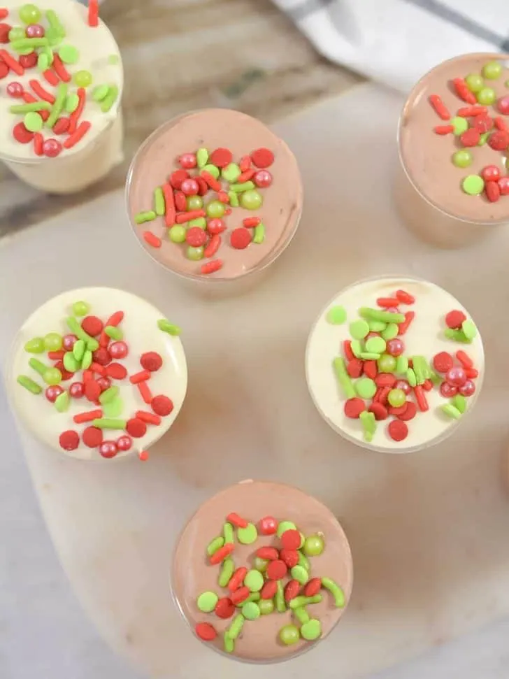 Christmas Baileys and Kahlua Pudding Shots