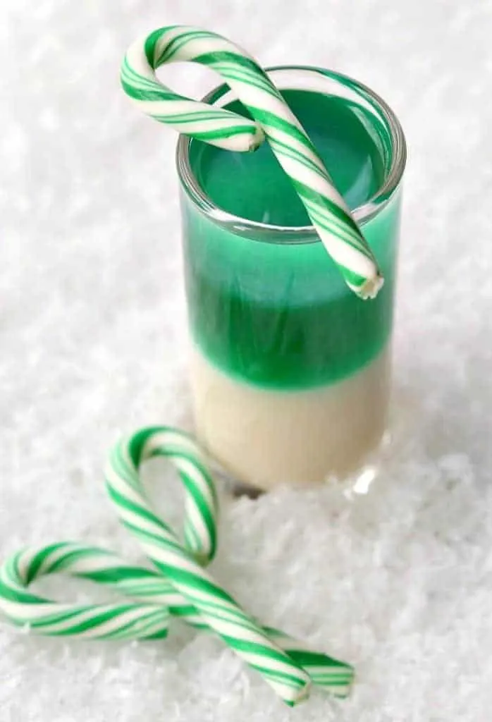 Layered Candy Cane Shot