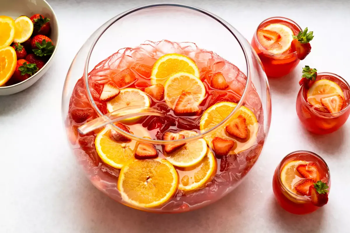 Strawberry Champagne Punch