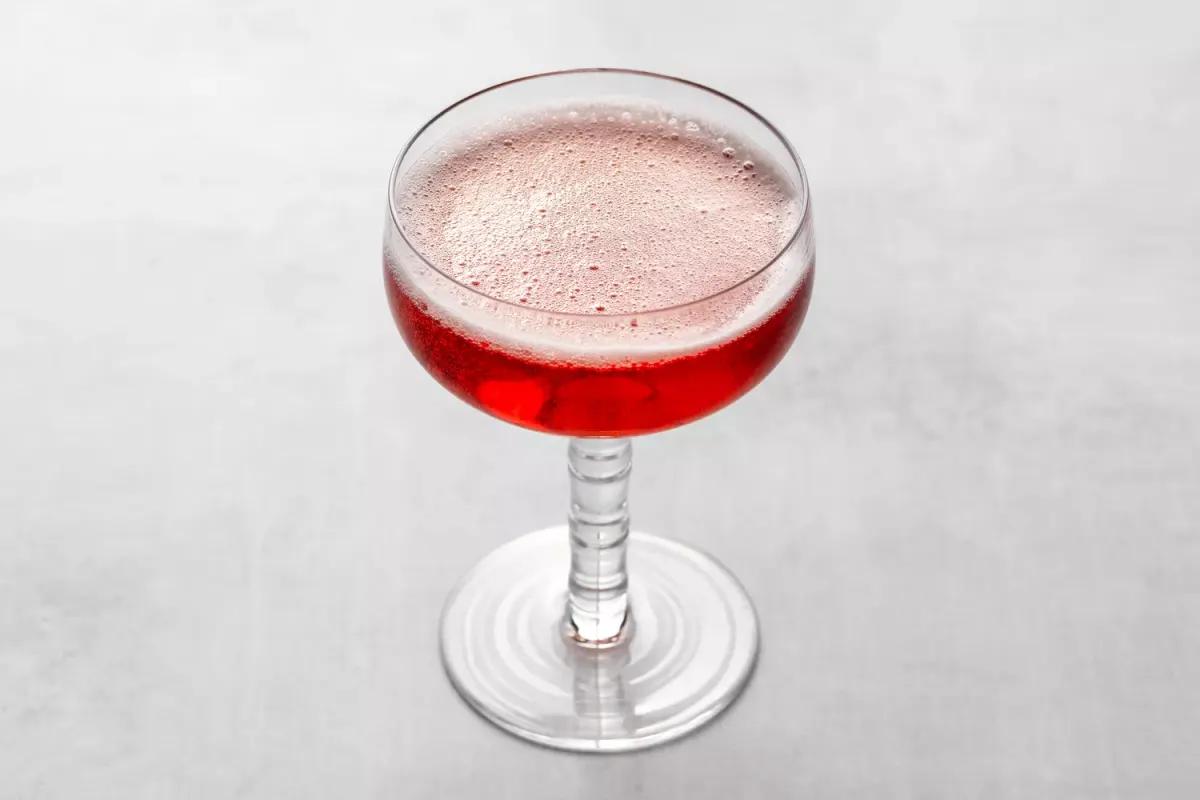 Pear and Pomegranate Champagne Shrub