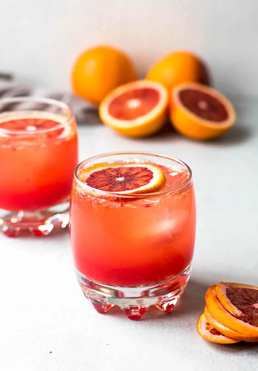 Blood orange mocktail