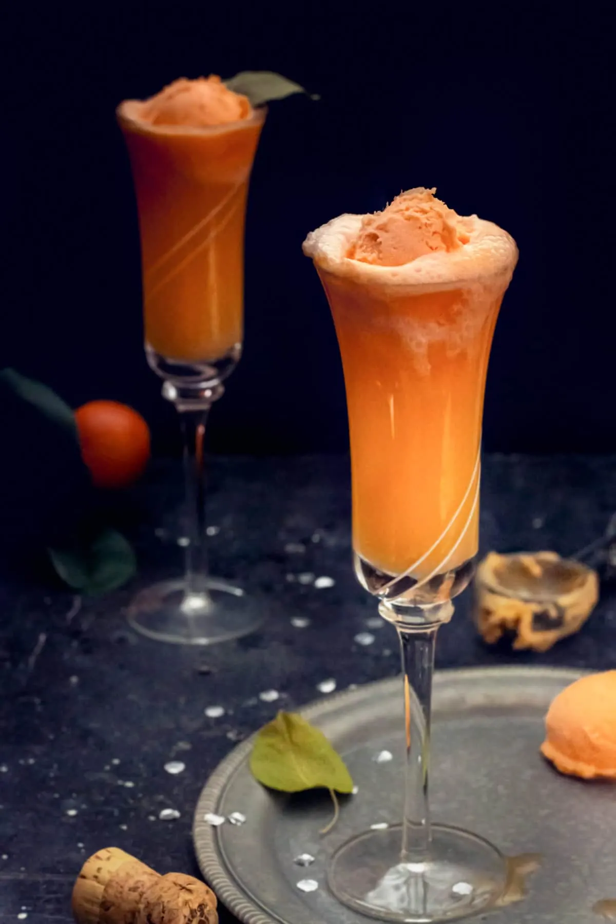 Orange Sherbet Mimosa Punch