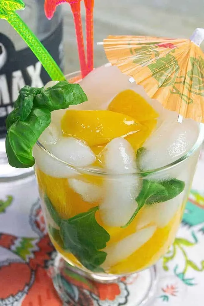 Basil Peach Moonshine Cocktail