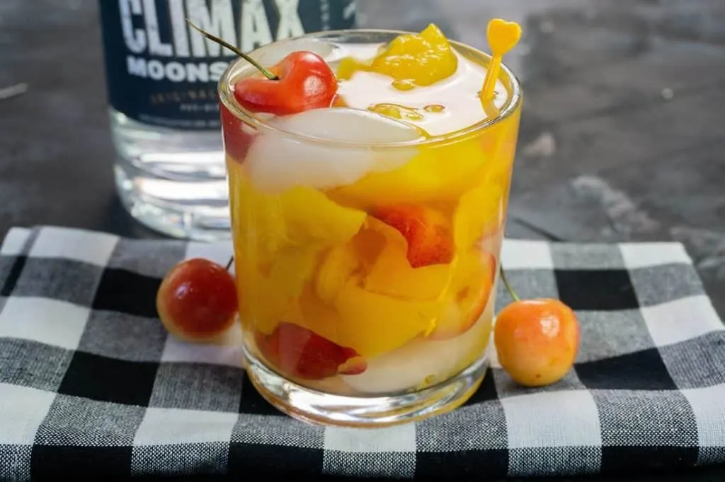 Cherry Peach Moonshine Cocktail