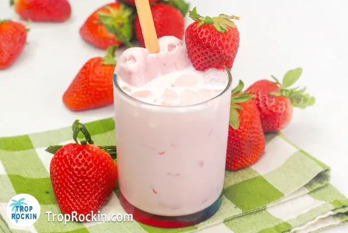 Strawberries and Cream Whipped Vodka Cocktail